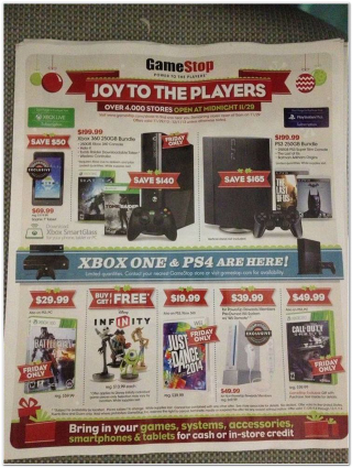 Illustration for article titled GameStop's 2013 Black Friday Deals Appear To Have Leaked